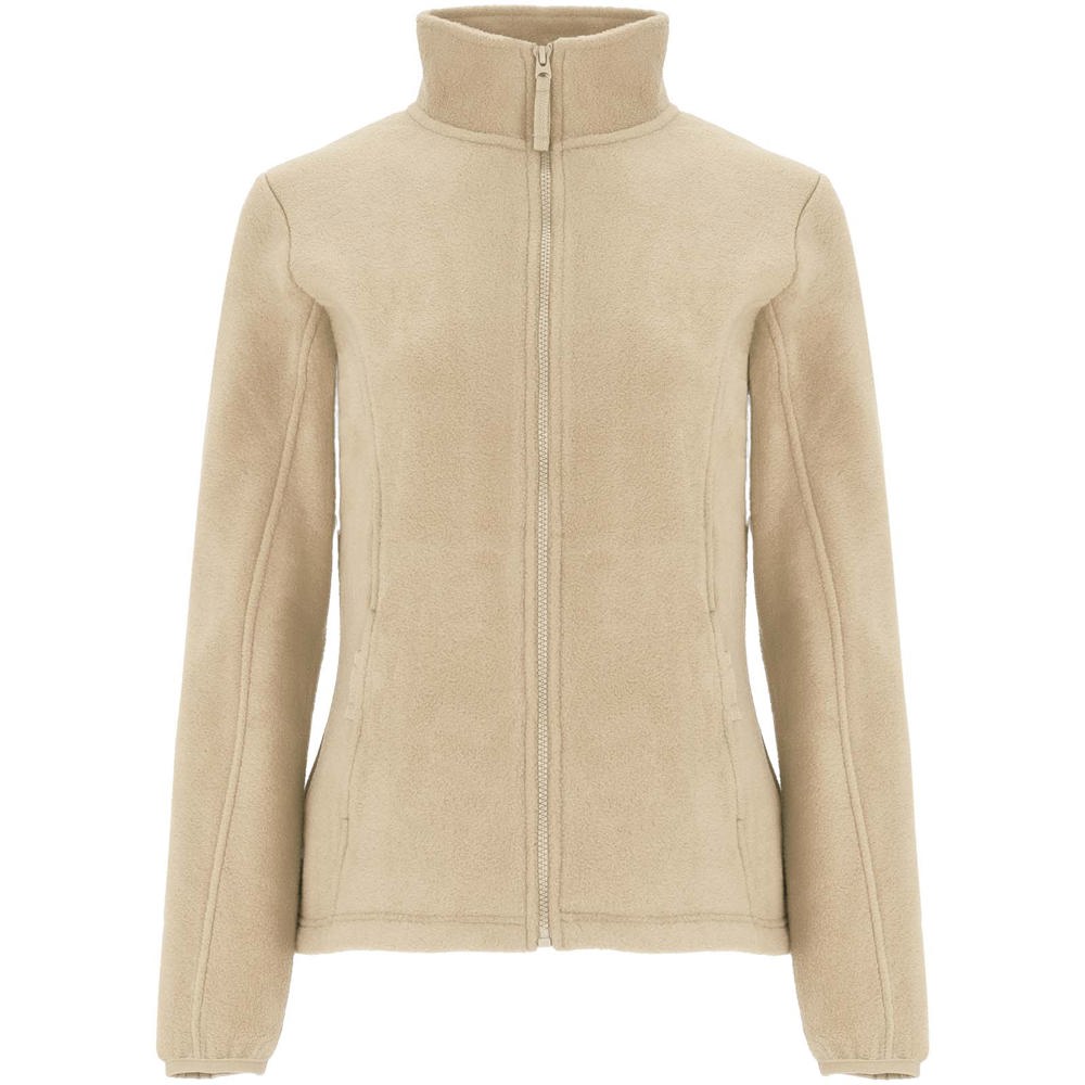 Artic fleece damesjack met volledige rits - zand