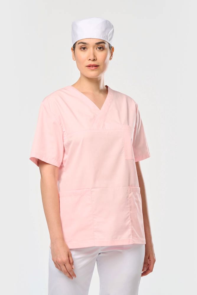 WK507C - Unisex tuniek met korte mouwen in polykatoen