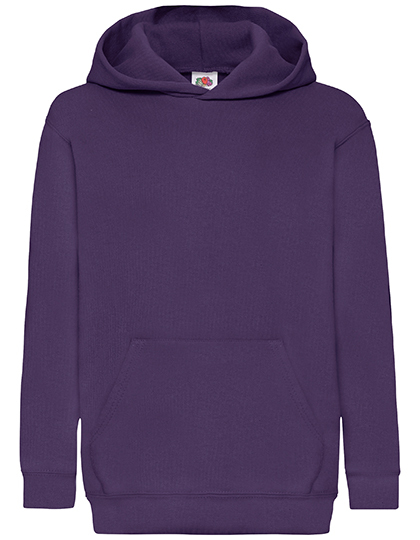 Fruit of the Loom - Kids´ Classic Hooded Sweat - Purple
