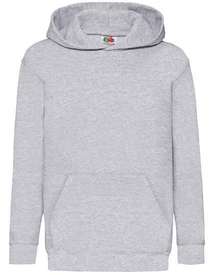 Fruit of the Loom - Kids´ Classic Hooded Sweat - Heather Grey