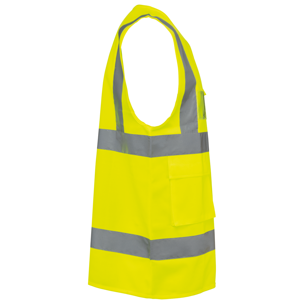 WK618 - Gerecycled HI-VIZ VEILIGHEIDSHESJE met rits