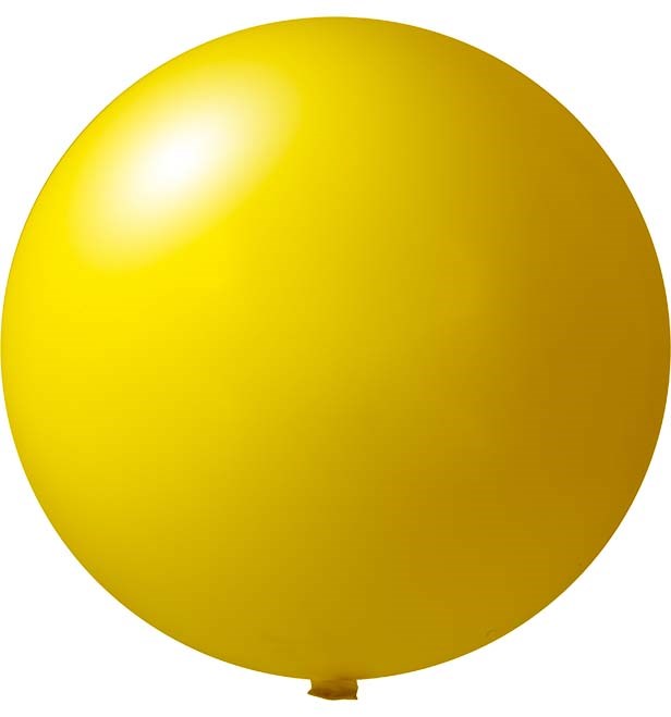 Reuzenballonnen onbedrukt Ø 80 cm - Geel (4410) Pastel (± PMS 102)