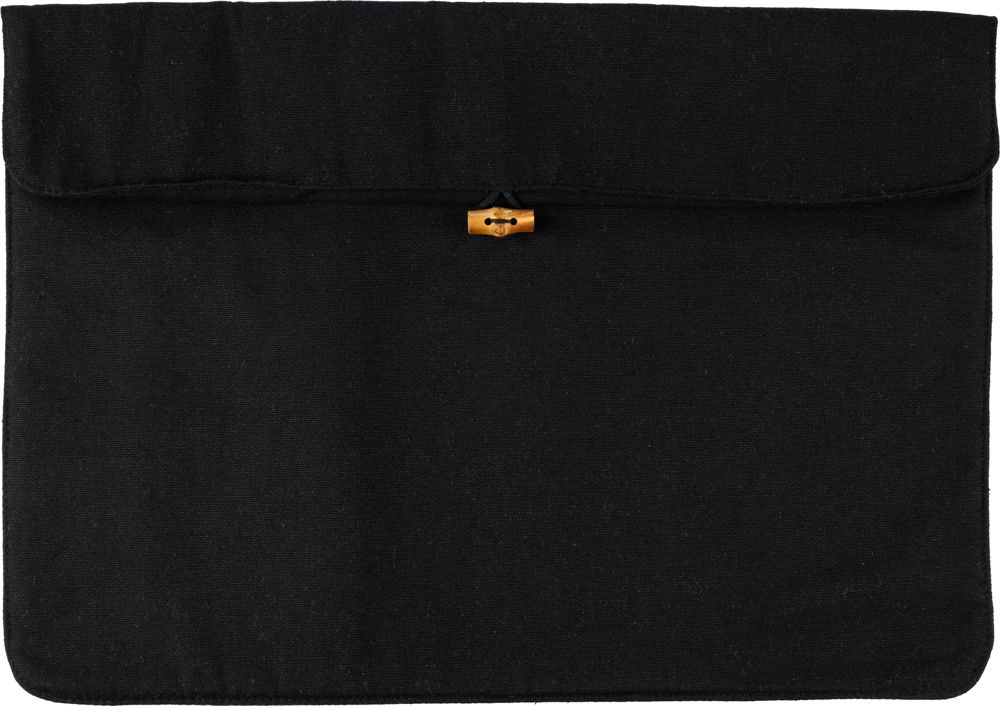 Katoenen (220 gr/m²) laptophoes Dirk - Zwart