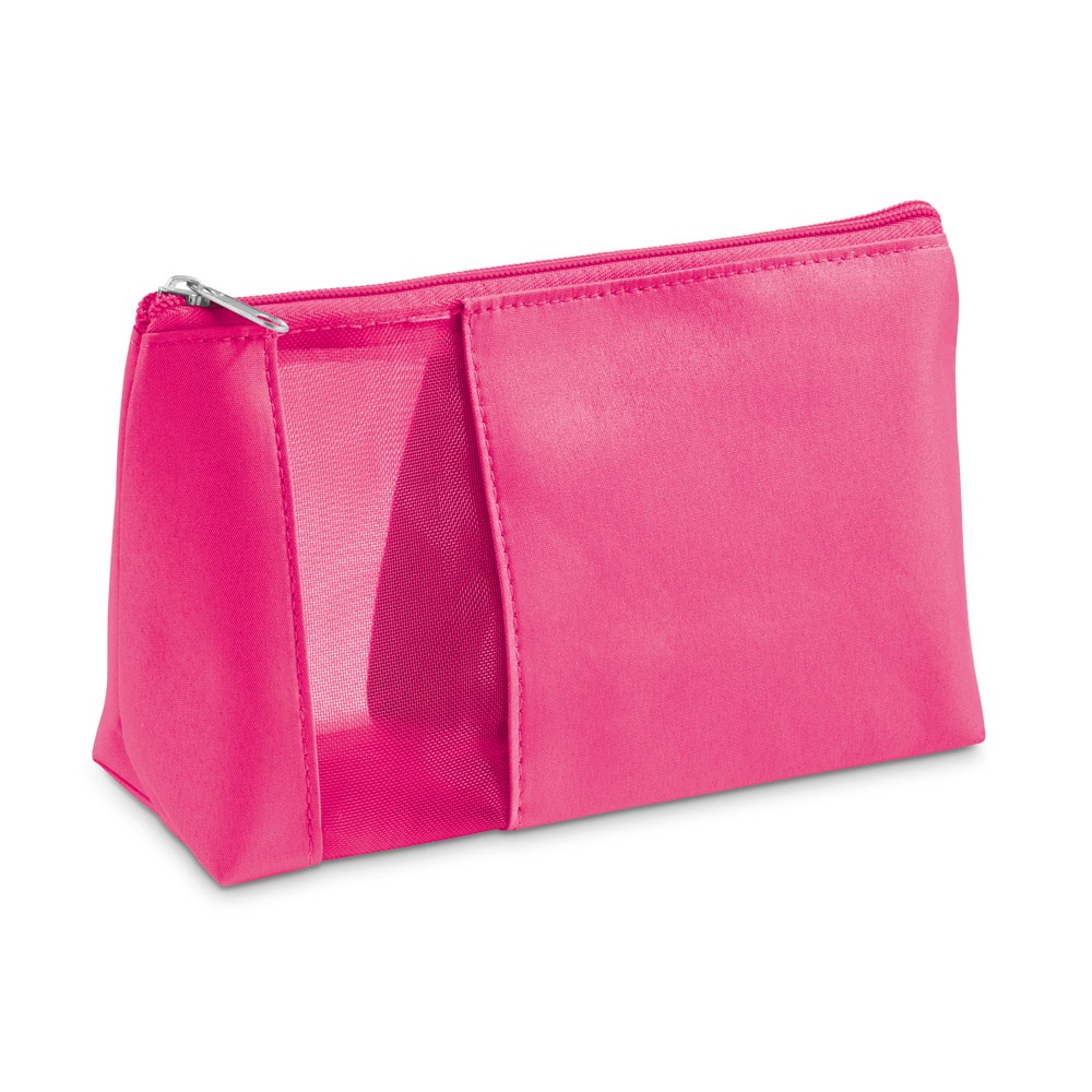 ANNIE. Make-up tasje van microvezel en mesh - Roze