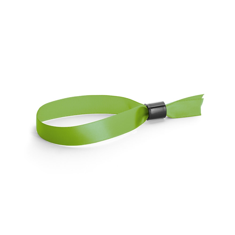 SECCUR. Sabotagebestendige satijnen armband - Licht groen