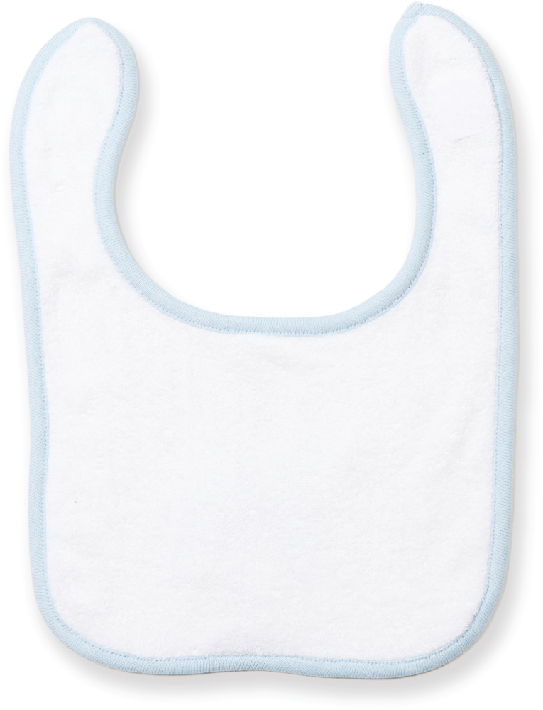 LW22T - Slabbetje - White / Pale Blue