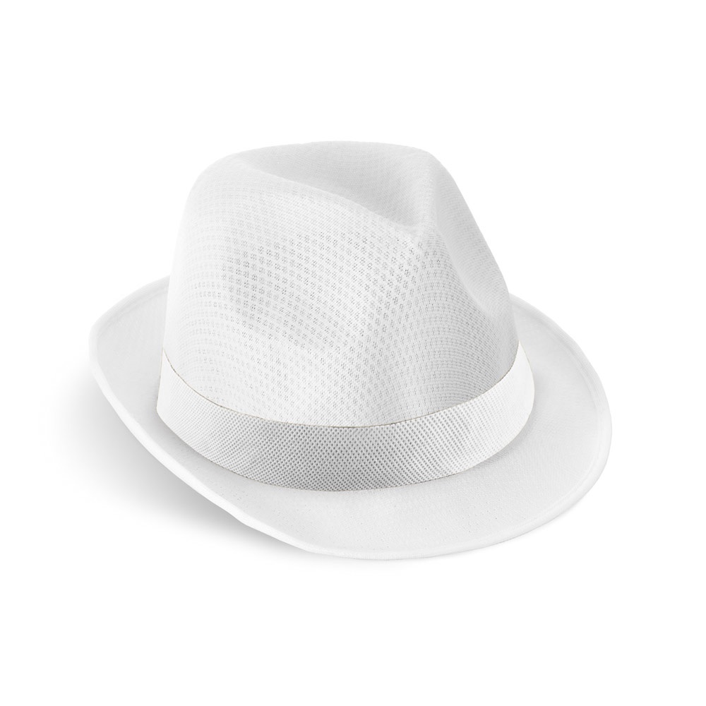 MANOLO POLI. Hoed van PP met wit polyester lint - Wit