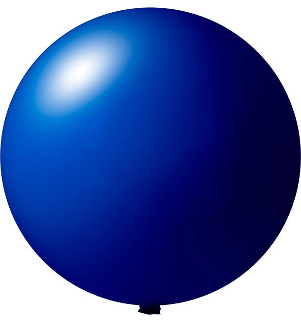 Reuzenballonnen onbedrukt Ø 80 cm - Donker blauw (4456) Pastel (± PMS 661)
