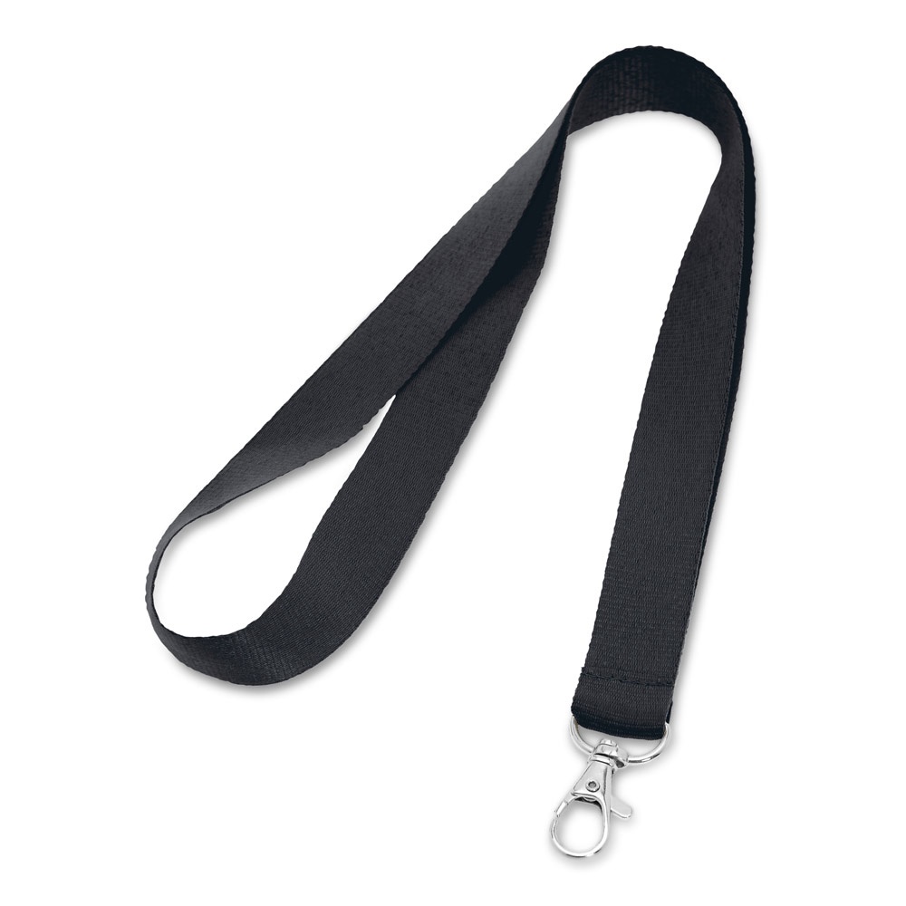 LARIAT. Polyester lanyard - Zwart