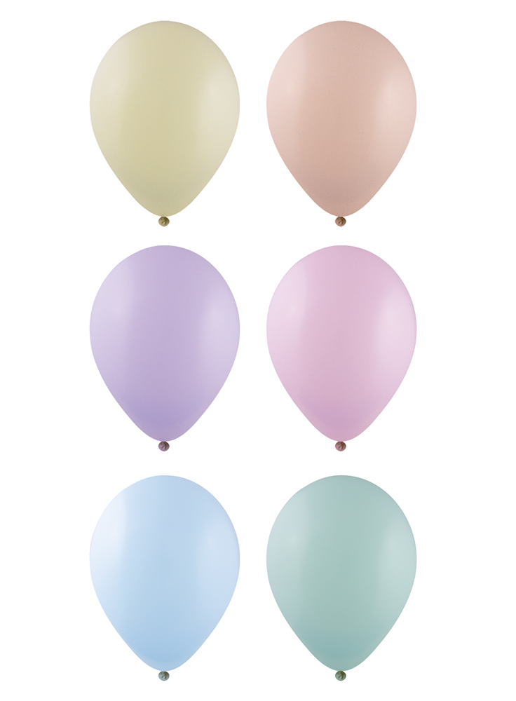 Ballonnen onbedrukt 85/95 cm - Ø 33 cm - 11 inch - Assorti Macaron
