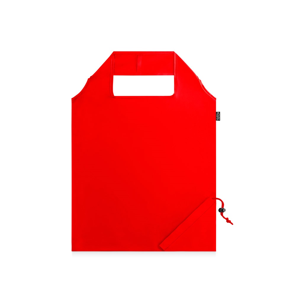 BEIRA. 190T gerecycled polyester (100% rPET) opvouwbare tas - Rood