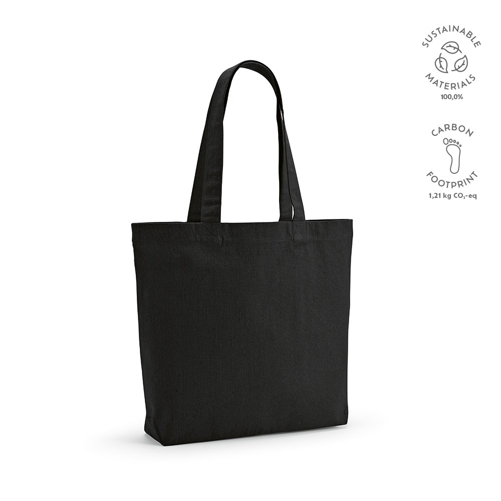 Aconcagua boodschappentas gerecycled katoen 280 gsm - Zwart