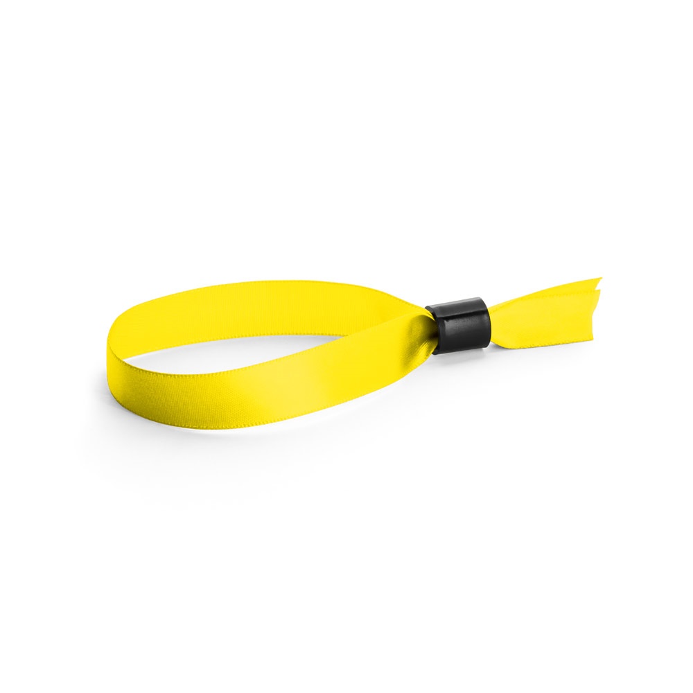 SECCUR. Sabotagebestendige satijnen armband - geel