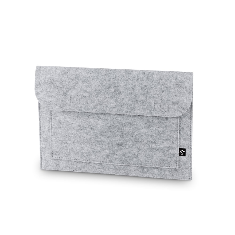 FELPY SLEEVE. Laptoptas van gerecycled vilt (100% rPET) - Licht grijs