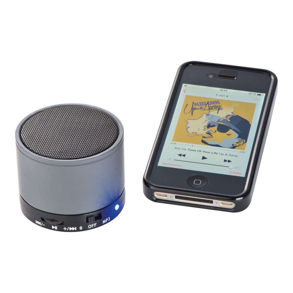 Mini Bluetooth luidspreker met USB aansluiting - Zilvergrijs
