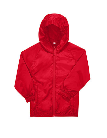 B&C BE INSPIRED - Kids #Reset Windbreaker - red