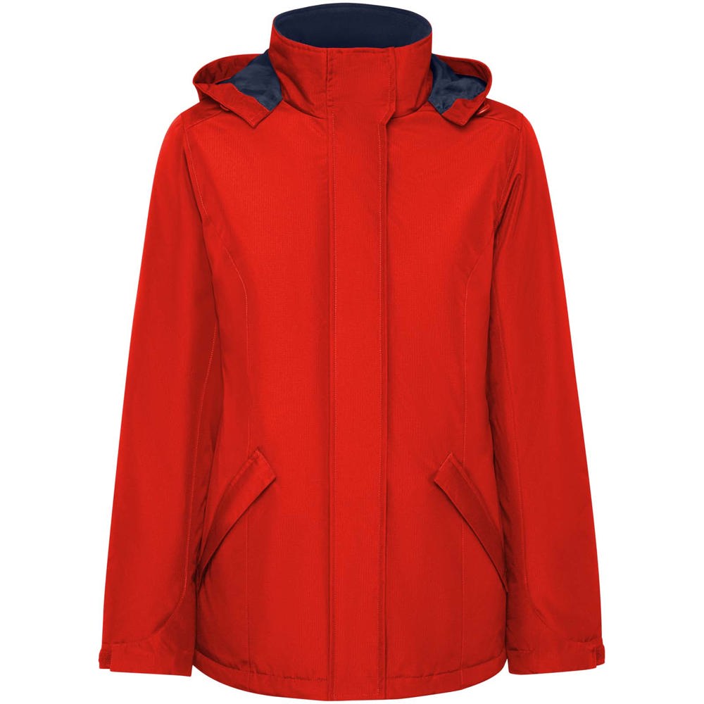 America gewatteerde parkajack voor dames - Rood