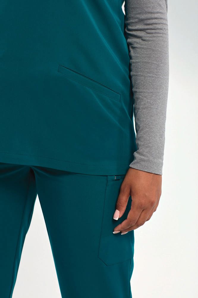 NN310 - Stretch tuniek met korte mouwen voor dames