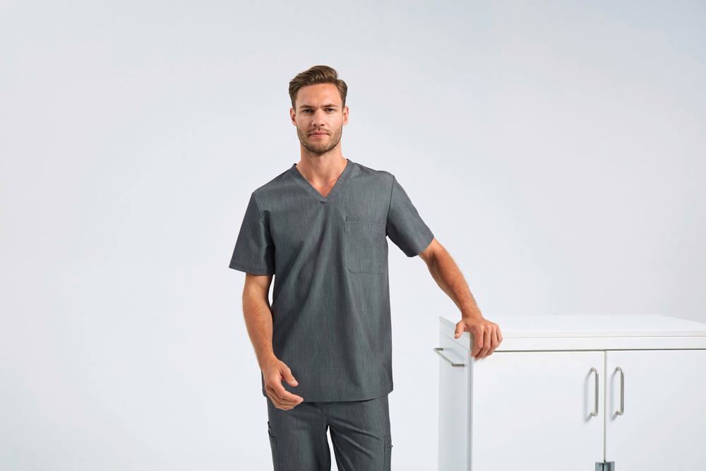 NN200 - Stretch tuniek met korte mouwen voor heren