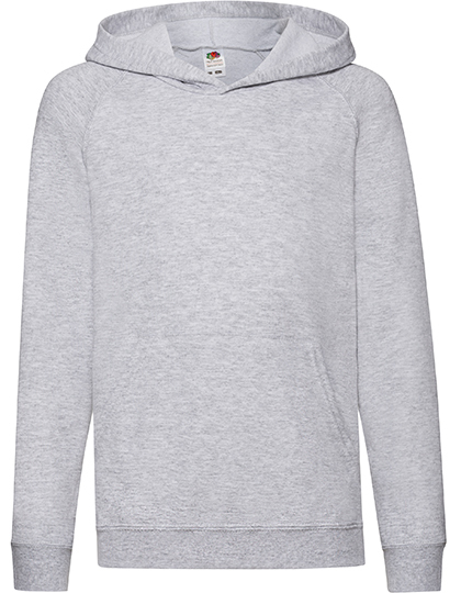 Fruit of the Loom - Kids´ Lightweight Hooded Sweat - Heather Grey