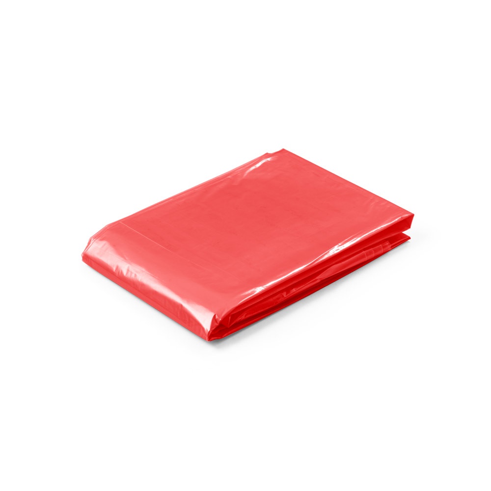 SANDRA. Waterdichte poncho - Rood