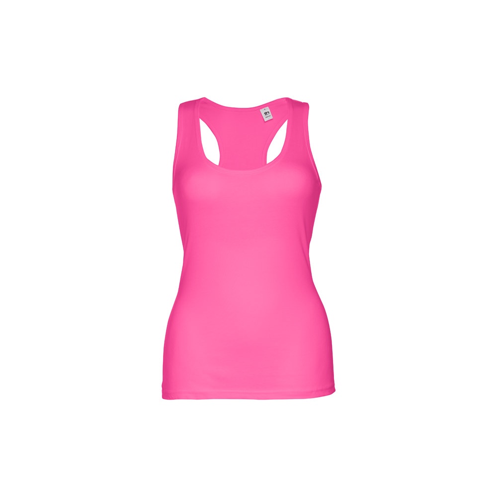 THC TIRANA. Katoenen dames-T-shirt zonder mouwen - Roze