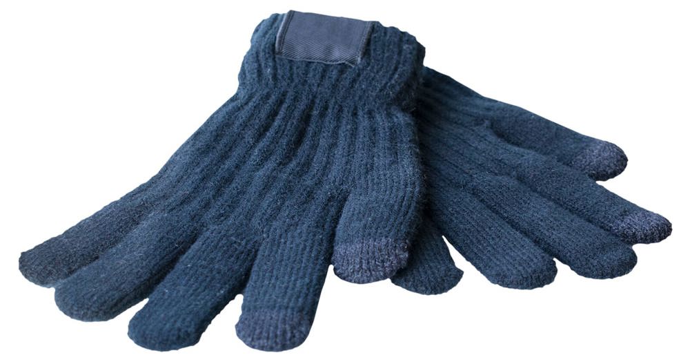 Touchscreen handschoenen met label - navy