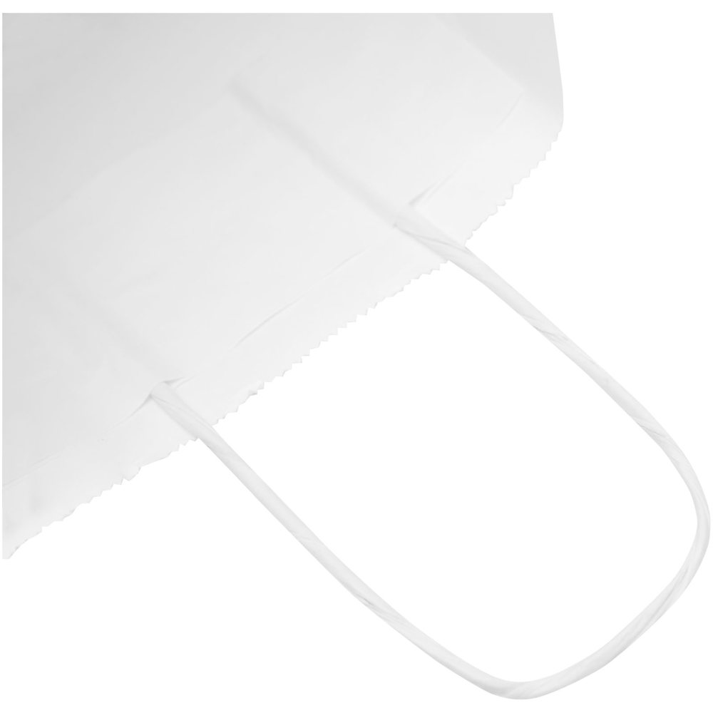 Papieren tas 80 g/m2 gemaakt van kraftpapier met gedraaide handgrepen - 18 x 8 x 21 cm