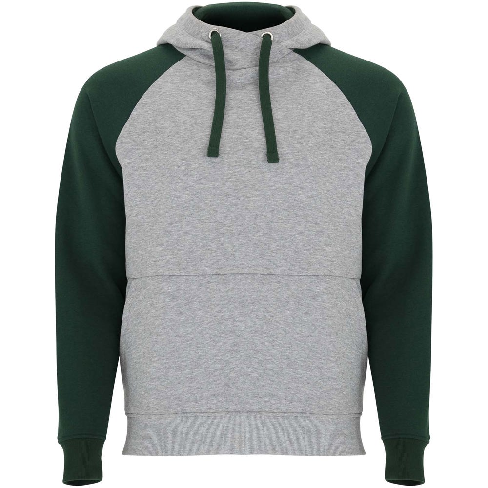 Badet 280 g/m² unisex tweekleurige hoodie - Gemêleerd grijs, Flessengroen