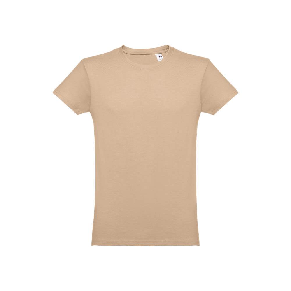 THC LUANDA. Heren-T-shirt in tubekatoen - Licht bruin