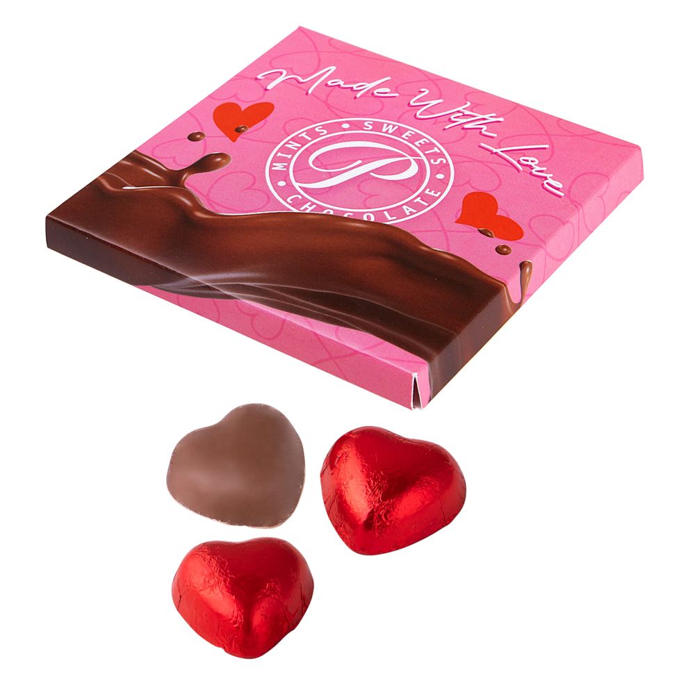 Plat doosje met chocolade - Wit