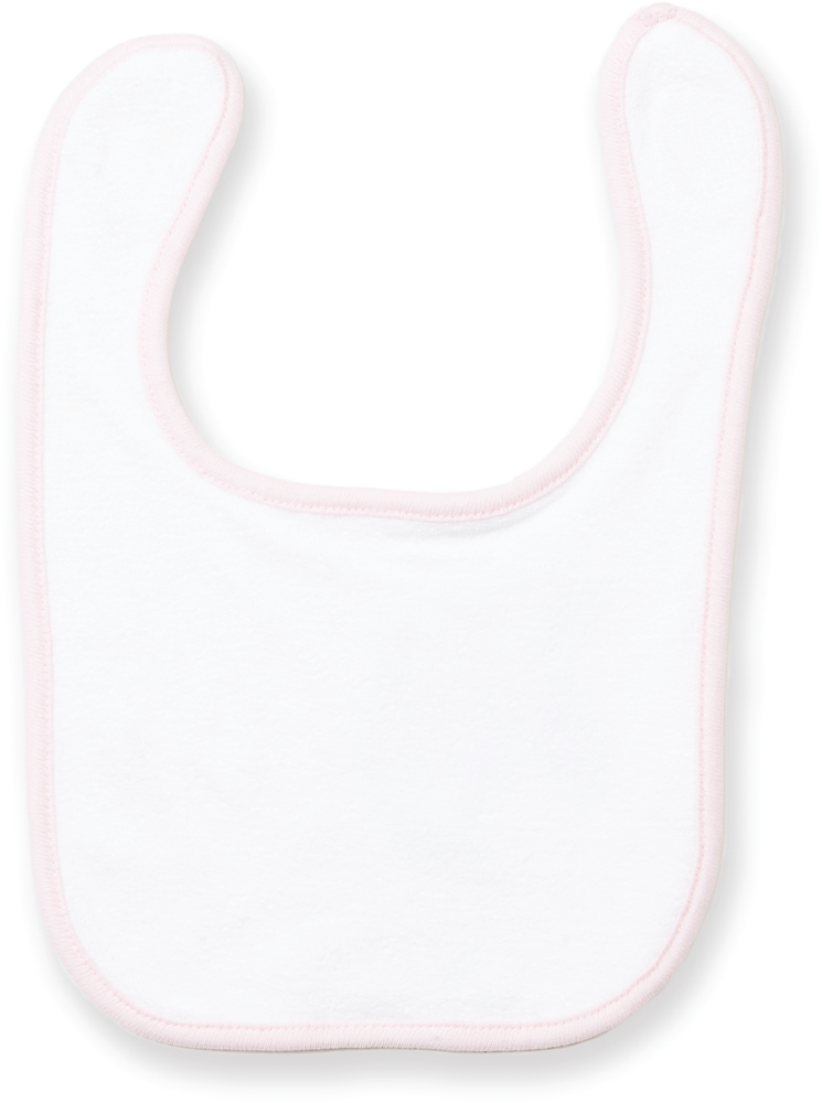 LW22T - Slabbetje - White / Pale Pink
