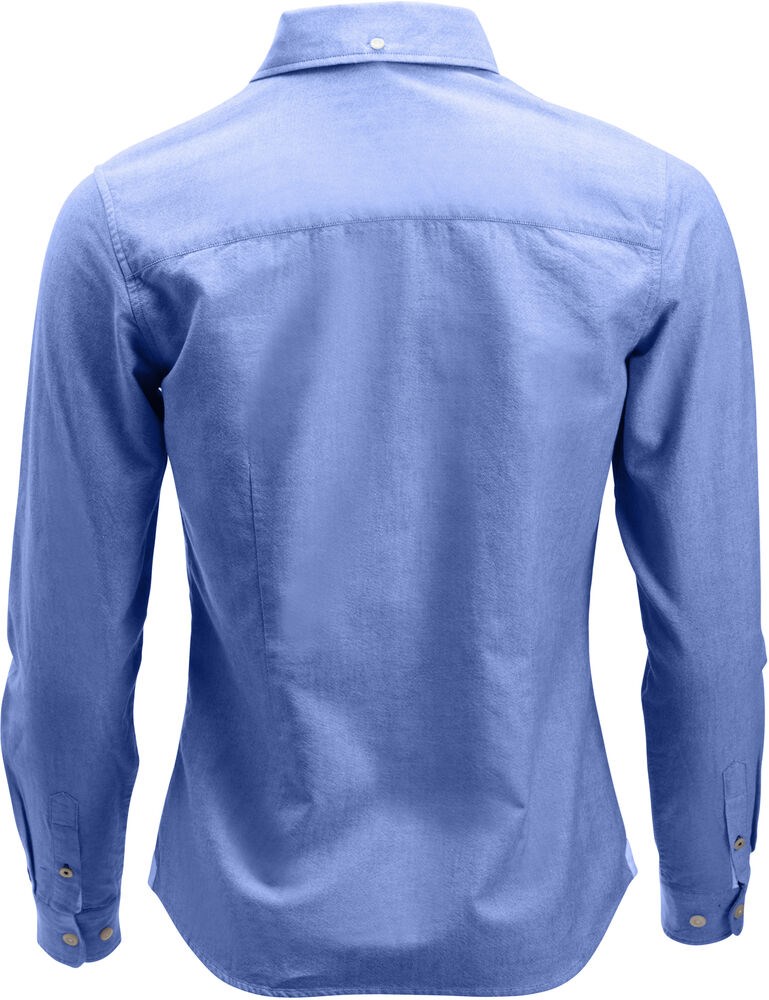 Cutter & Buck - Belfair Oxford Shirt Dames French blauw/ Wit gestreept S