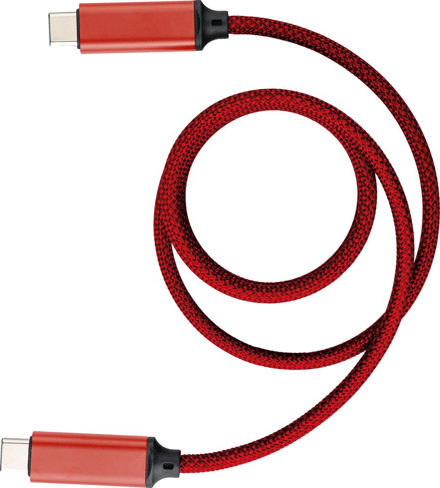Nylon oplaadkabel Janet - Rood