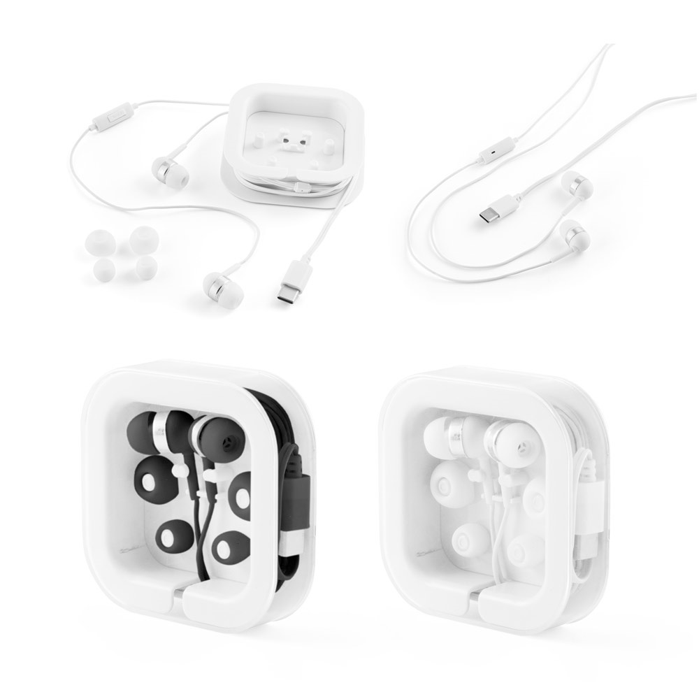 PRESLEY. Koptelefoon met 1.2 meter USB-C kabel en ingebouwde ABS microfoon