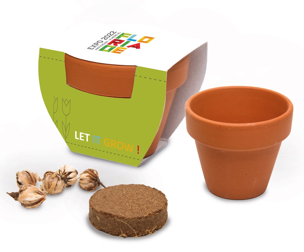 Terracotta pot standaard, Munt