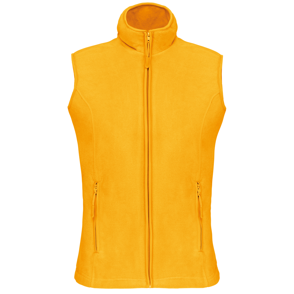 - Bodywarmer van microfleece dames - yellow
