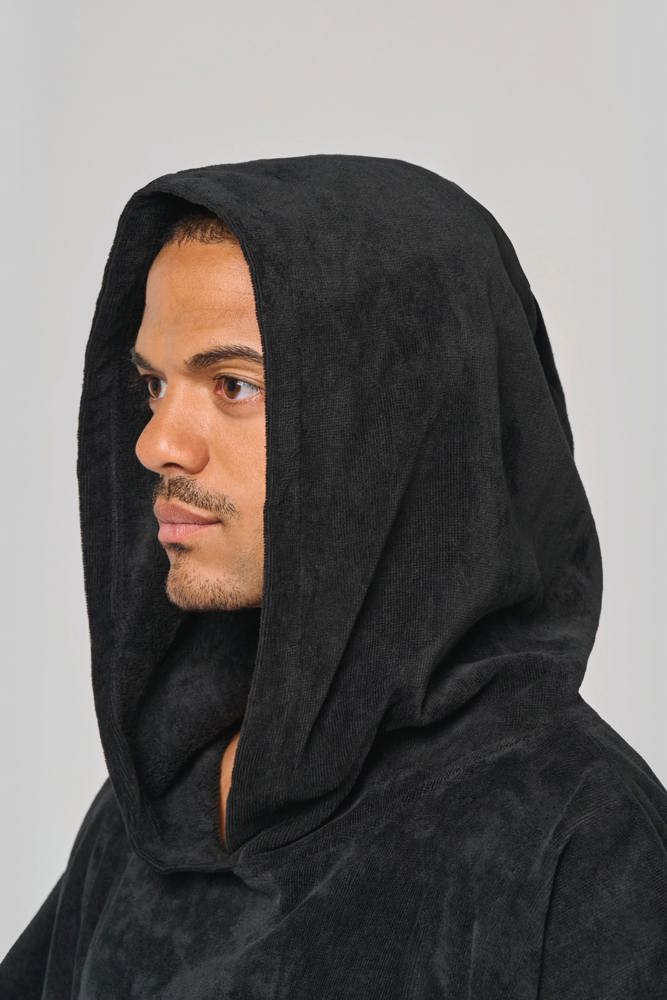 PA581 - Uniseks poncho met capuchon van badstof