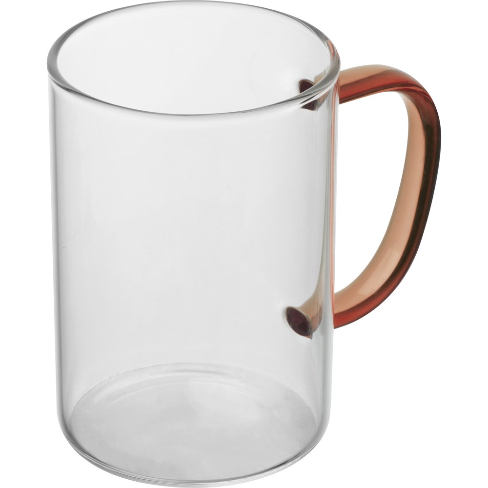 Theeglas met gekleurd oortje - rood