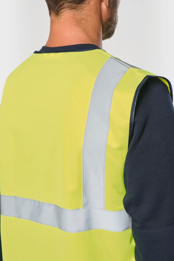 WK618 - Gerecycled HI-VIZ VEILIGHEIDSHESJE met rits
