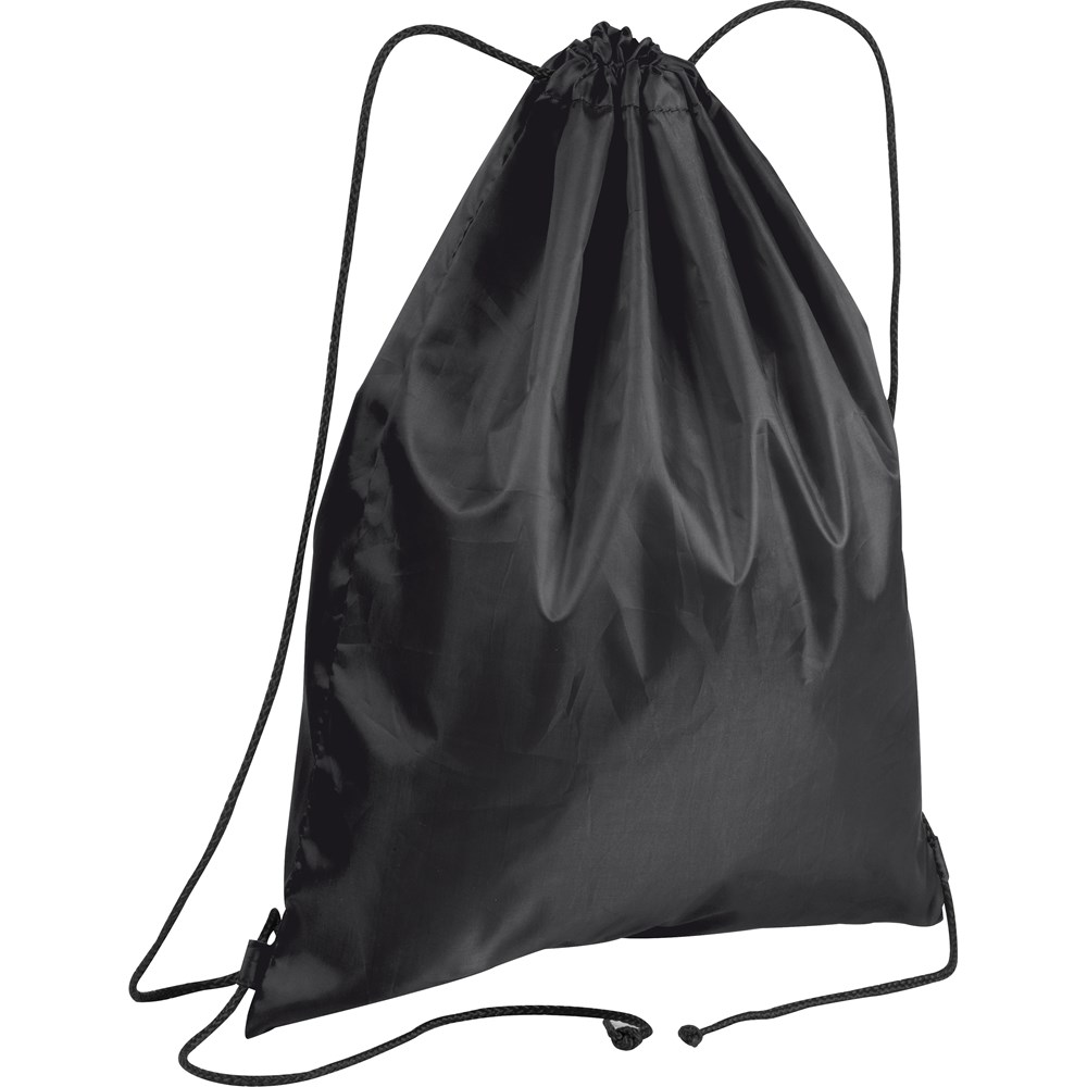 Gymbag van gerecycled polyester - Zwart