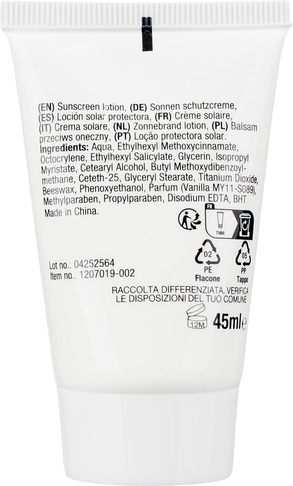 PE zonnebrandcrème tube Maelis