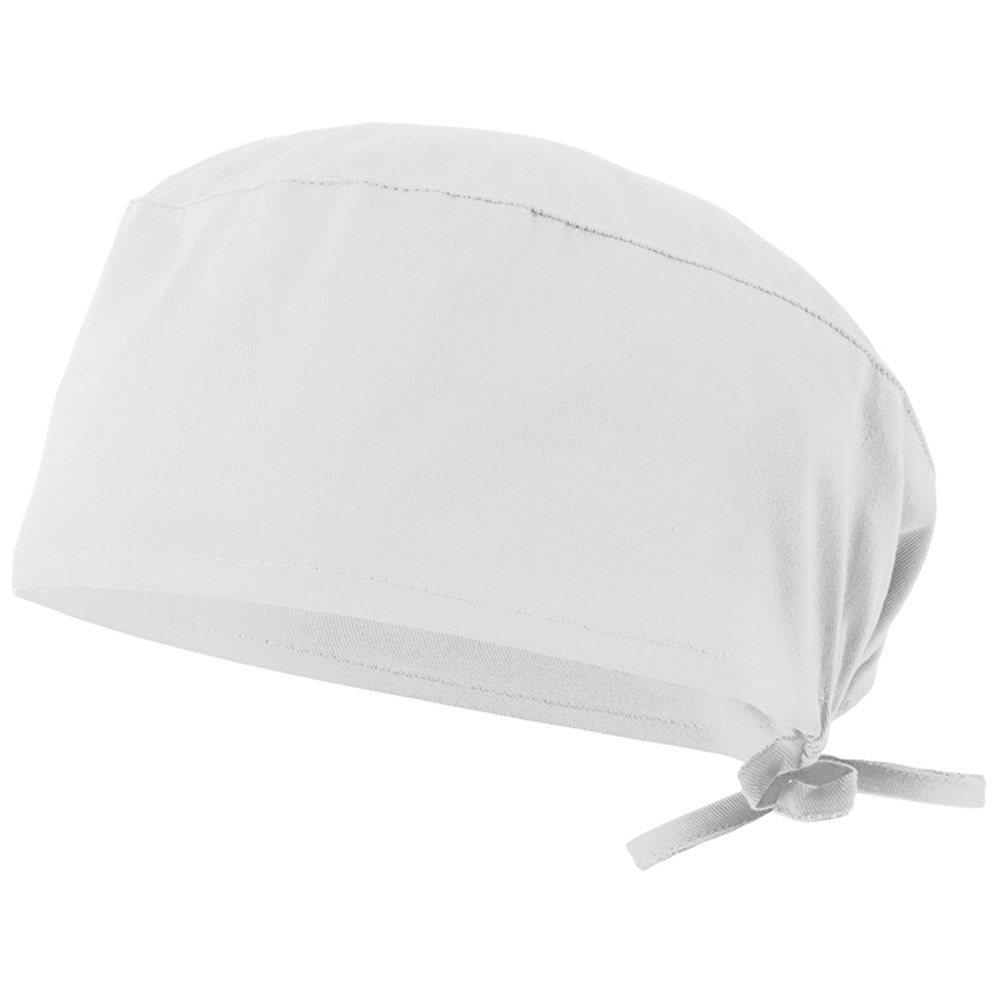 VL ENLIL. Sanitaire keperstof muts (190g/m²), van katoen (35%) en polyester (65%) - Wit