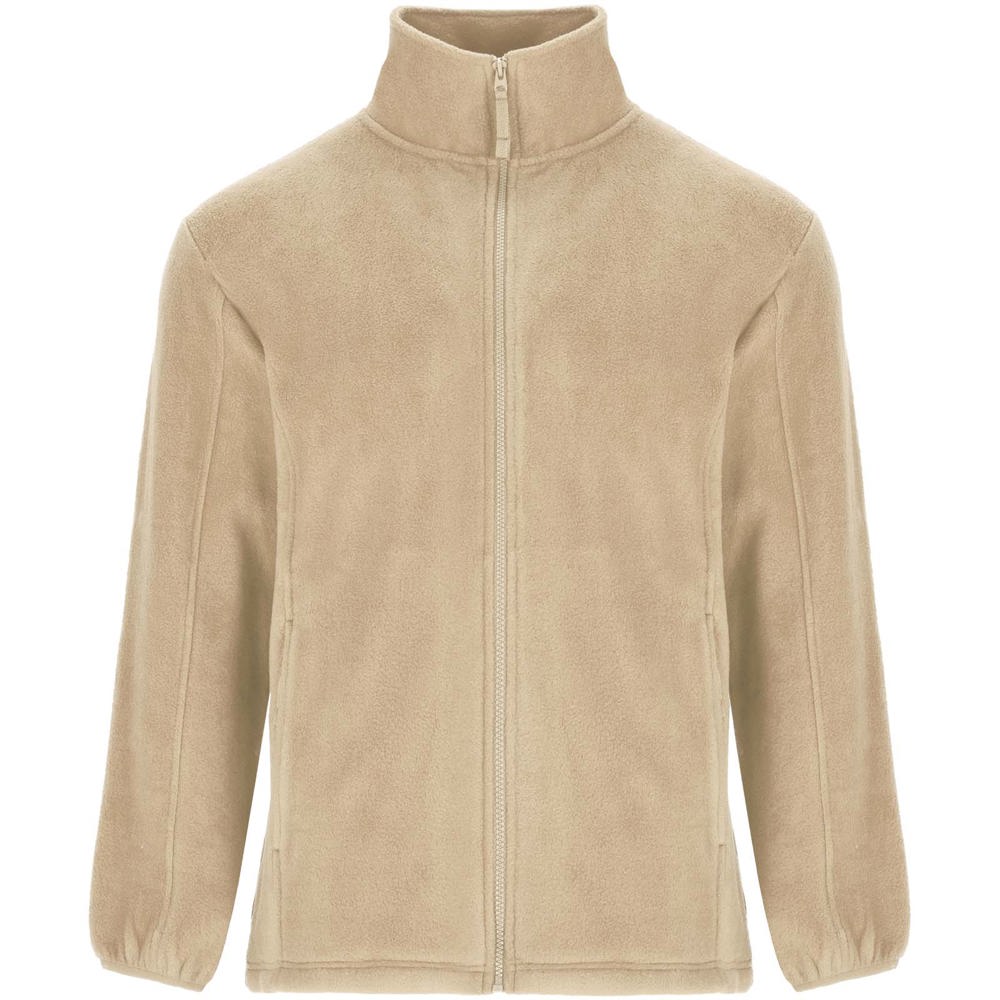 Artic fleece herenjack met volledige rits - zand