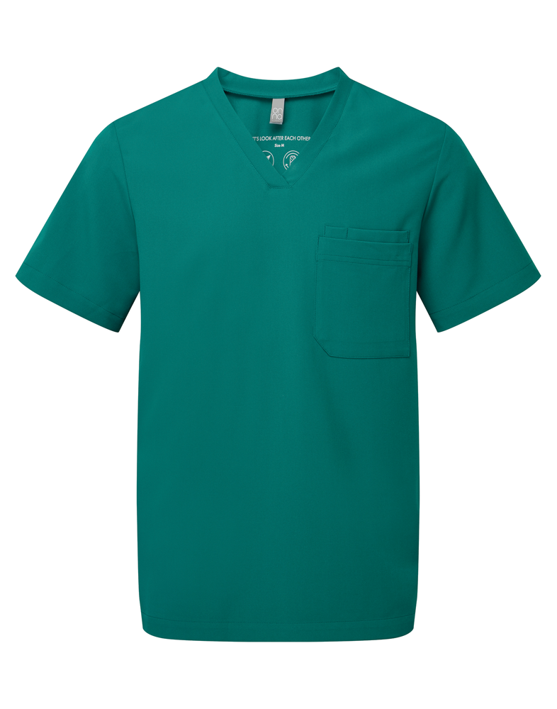 NN200 - Stretch tuniek met korte mouwen voor heren - Clean Green
