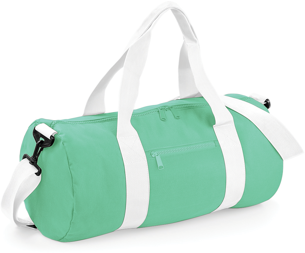 BG140 - Original Barrel Bag - Mint Green / White