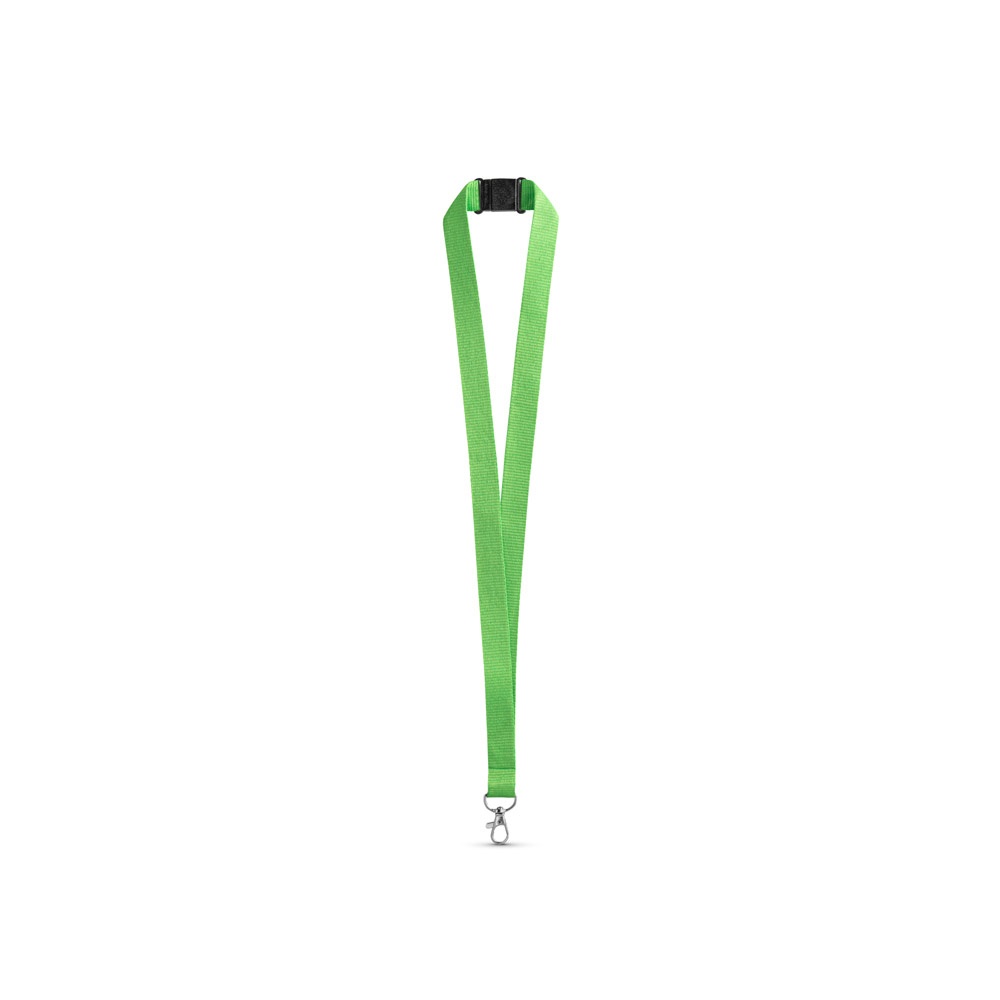 LEEDS. Polyester lanyard met veiligheidssluiting - Licht groen