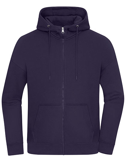 Daiber - Unisex Oversized Hooded Jacket - Deep Purple