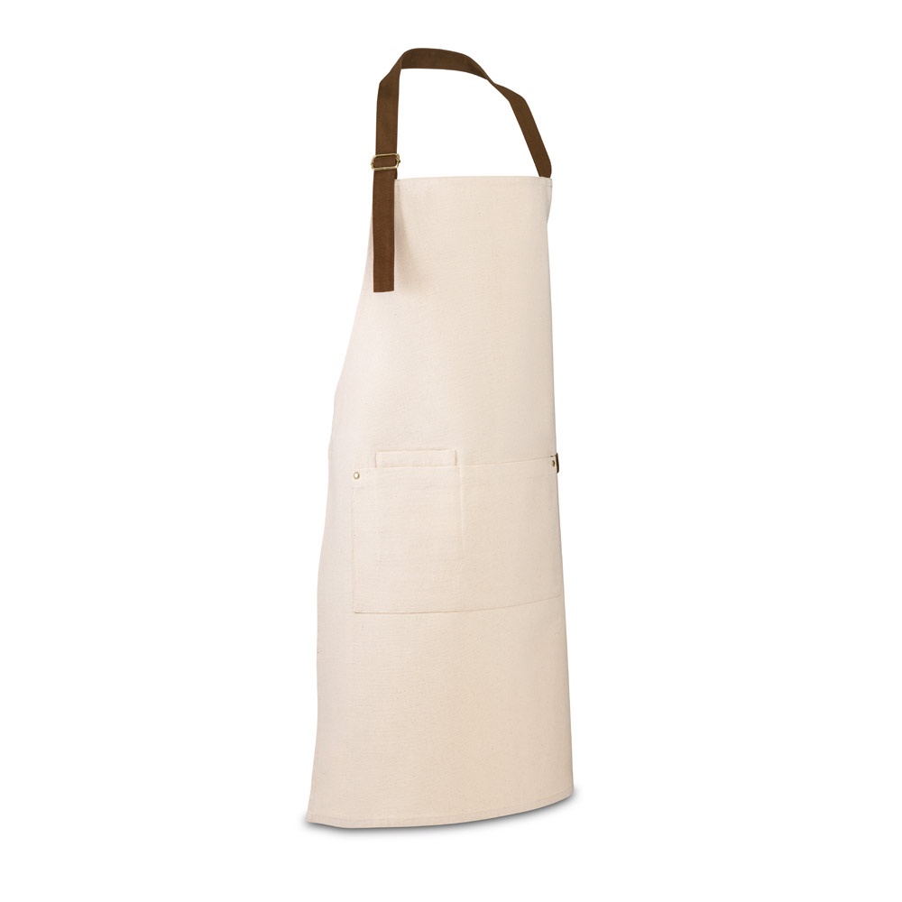 HOLM. 100% katoenen canvas schort (320 g/m²) met metalen details