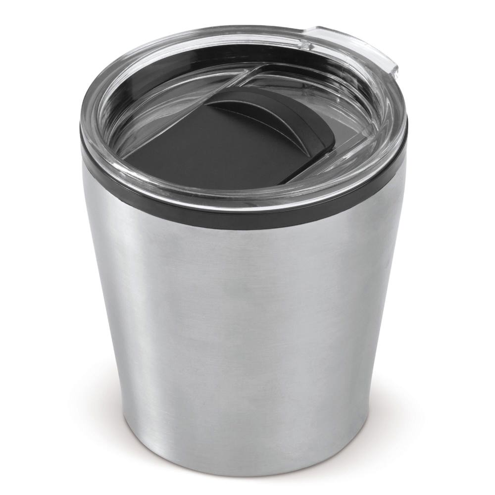 Koffiebeker metallic 180ml - zilver